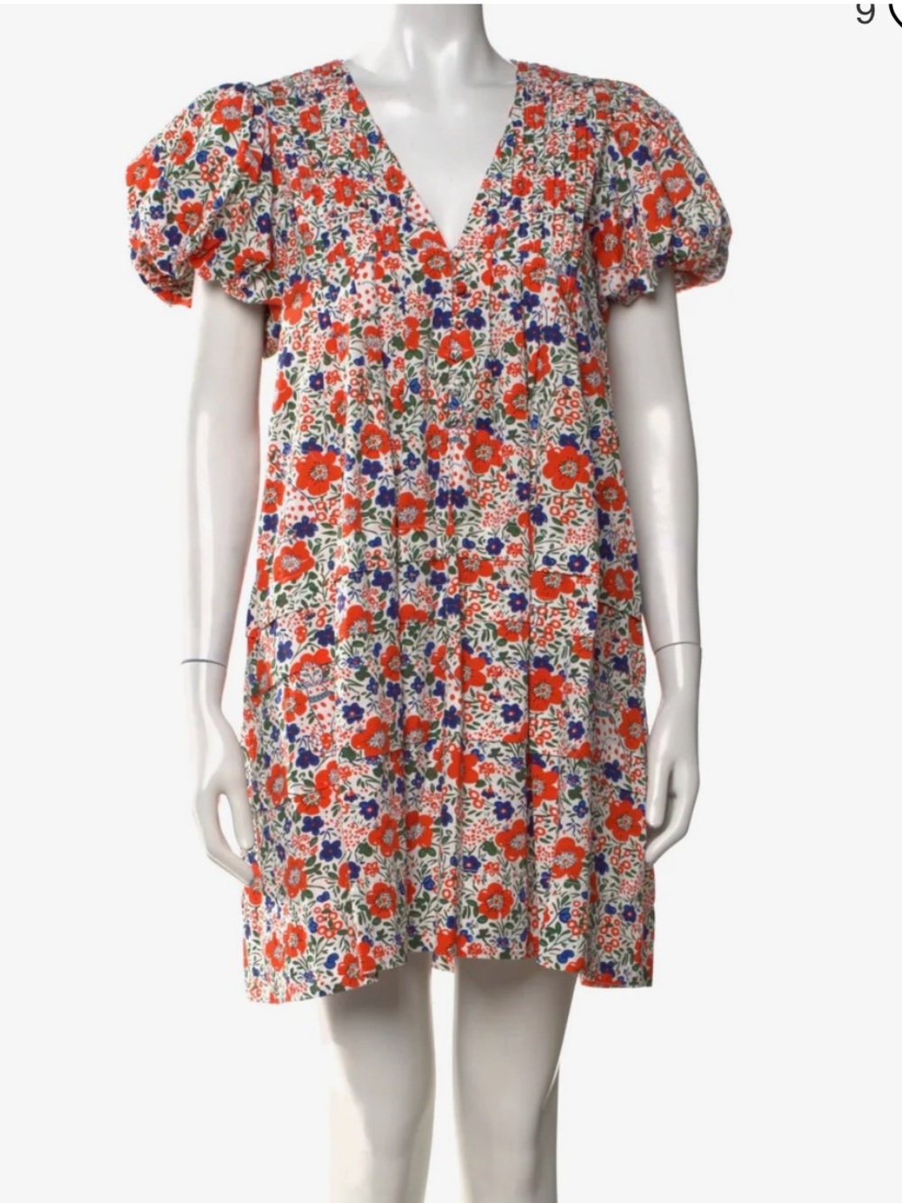 HUNTER BELL White Puff Sleeve Dress